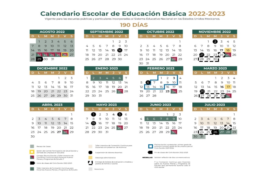 calendario escolar