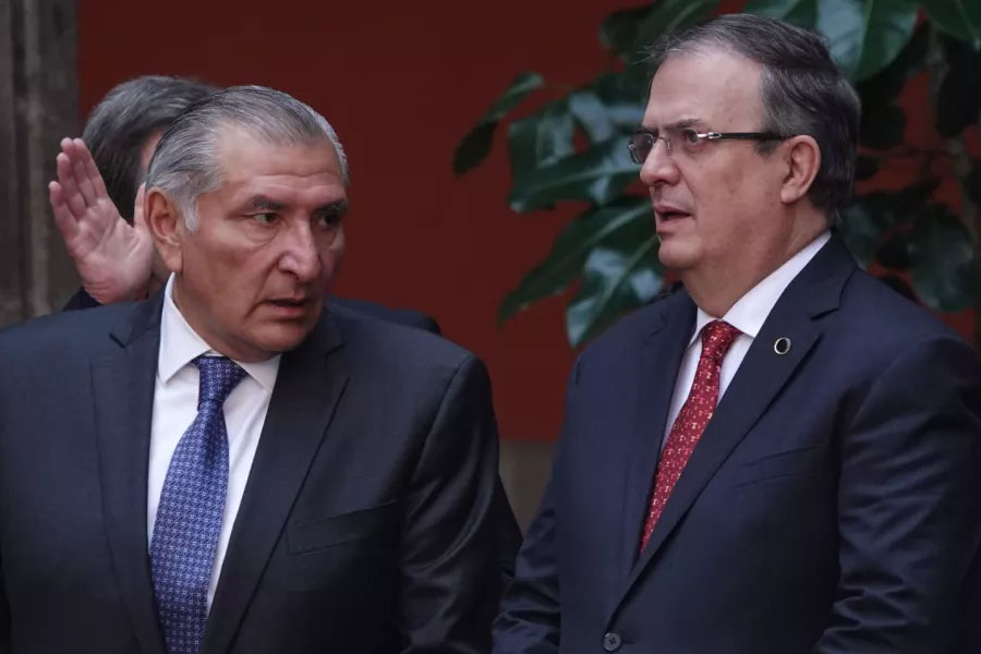El secretario de Gobernación, Adán Augusto López y el secretario de Relaciones Exteriores Marcelo Ebrard,