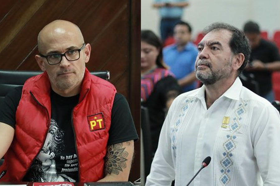 El diputado del PT Hugo Alday y el diputado Humberto Aldana de Morena