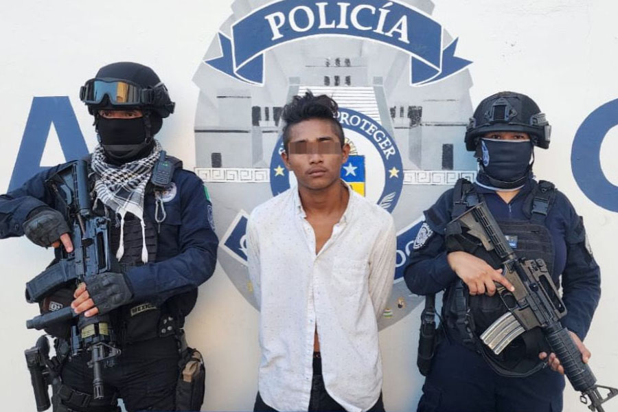 Joven detenido con droga