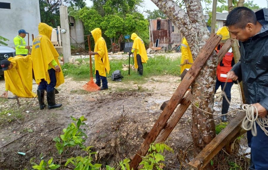 trabajos preventivos en Isla Mujeres