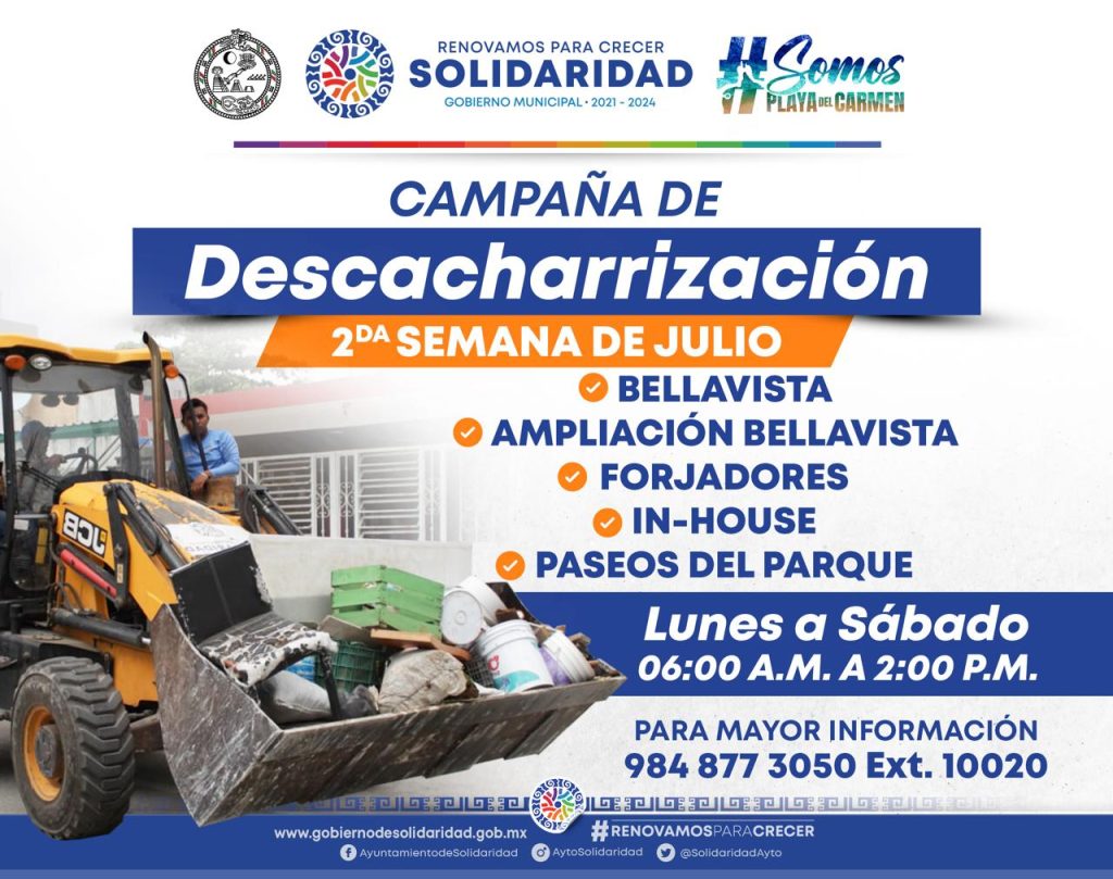 Organizan campaña de descacharrización en varias colonias de Playa del Carmen