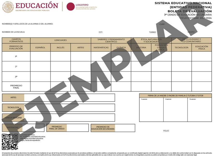 SEP presenta nuevas boletas de calificaciones