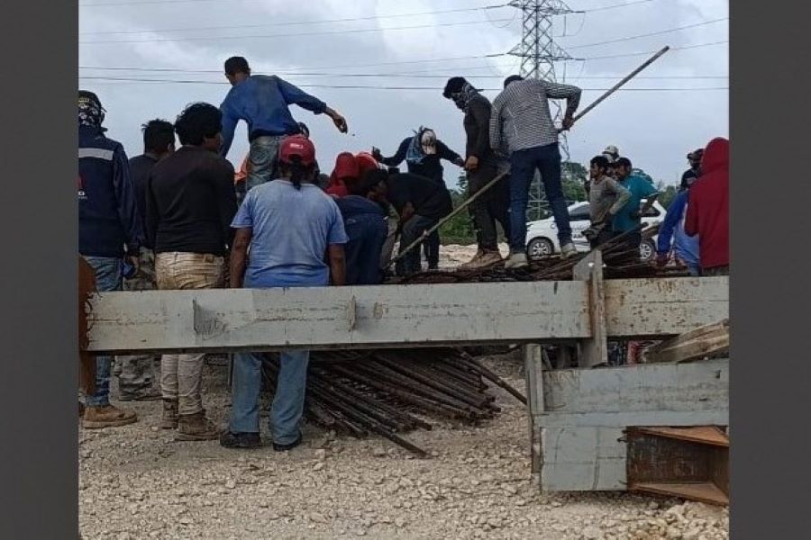 Colapsa estructura del Tren Maya