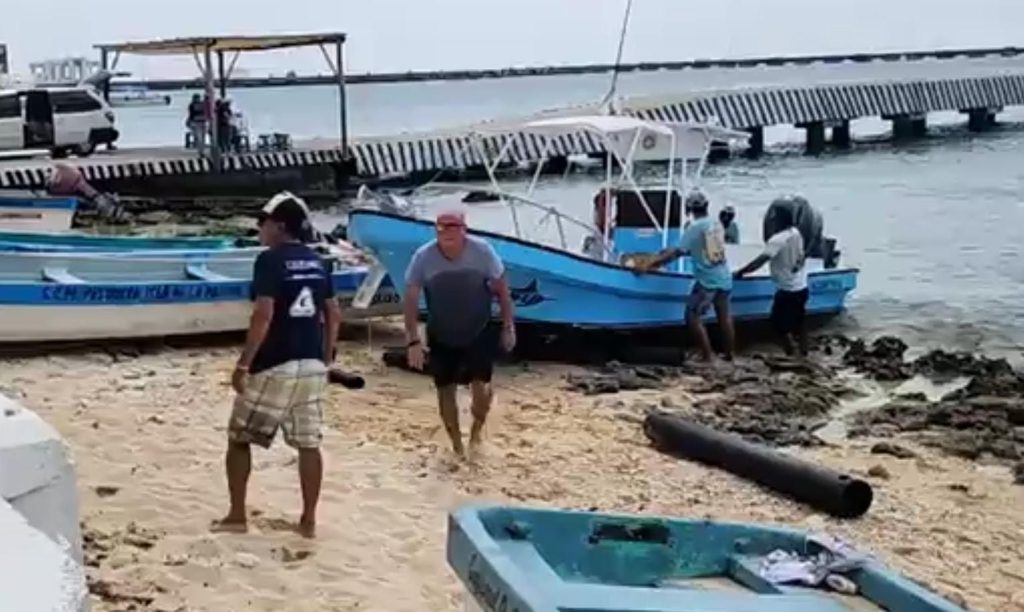 choque de embarcaciones en Cozumel.