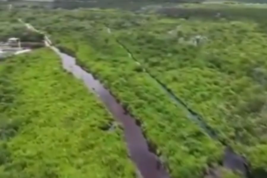 Comunidades de Bacalar acusan que Tren Maya impide el flujo del agua de lluvia